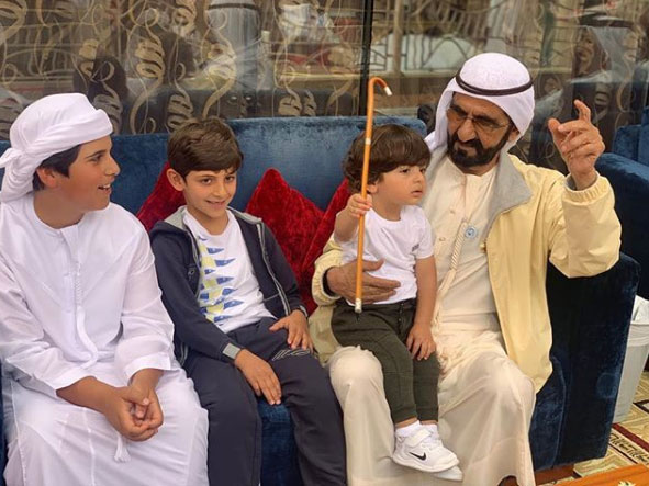 shaikh mohammad bin rashid shared a family photo on his instagram account with his 3 !   6 million followers image credit instagram courtesy hhshkmohd !   - find out where shaikh mohammad modi rank on instagram