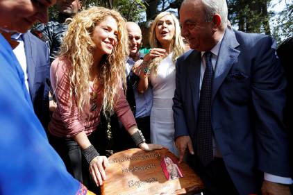 Shakira visits Tannourine Cedars Reserve, in Tannourine, Lebanon.