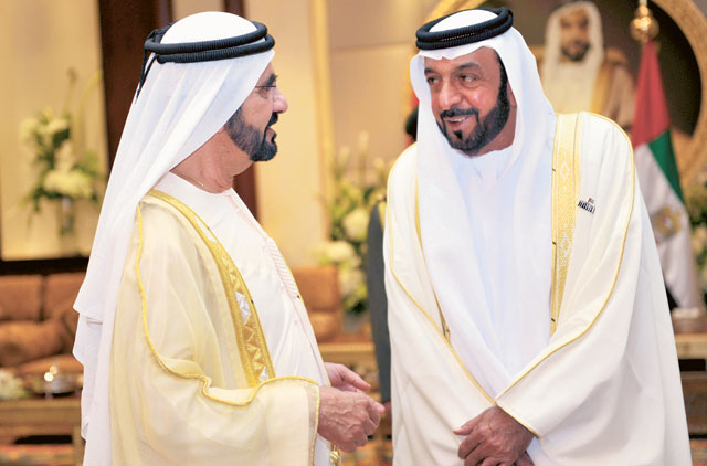 Khalifa congratulates Mohammad on 10 years as Ruler of Dubai