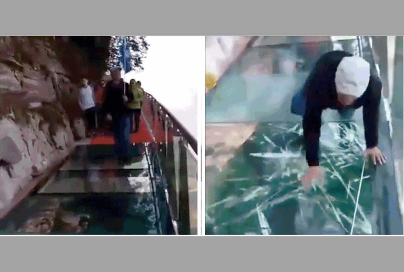 Scariest hanging glass bridge ‘cracks’: What really happened