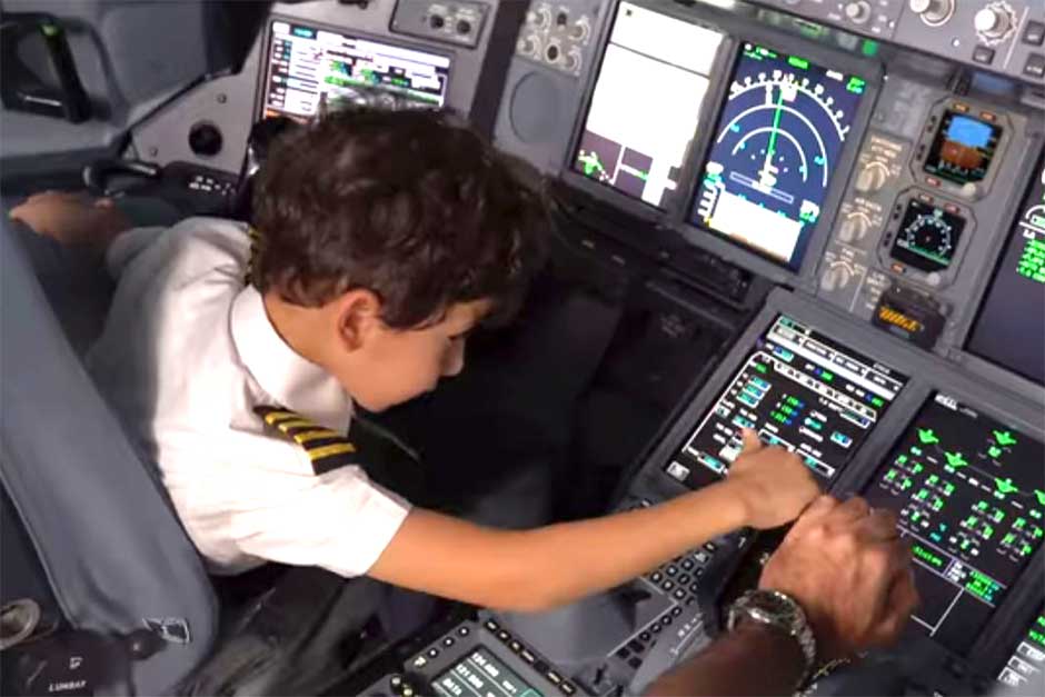 Image result for 6-Year-Old Boy Flying A Plane