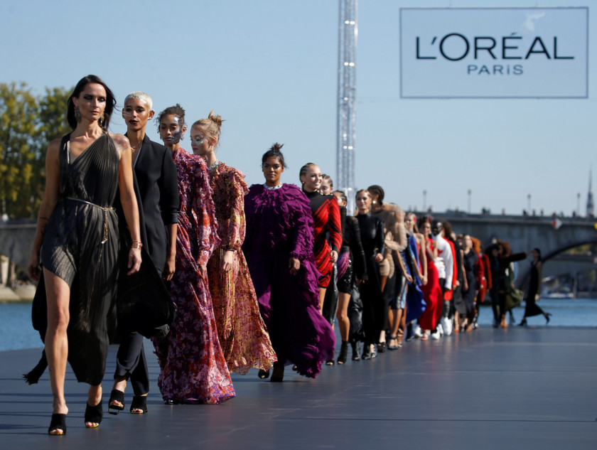 Paris Fashion Week L’Oreal hosts show on Seine